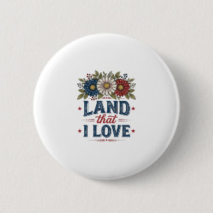 Badge Rond 5 Cm Création de t-shirt Terre Fleurie Patriotique Que 