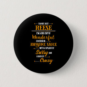 Badge Rond 5 Cm Création Encre - Reese Grande Tasse Incroyable Sy