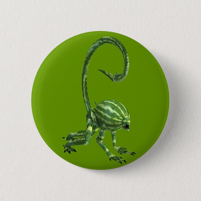 Badge Rond 5 Cm Créature de la tête de melon (Devant)