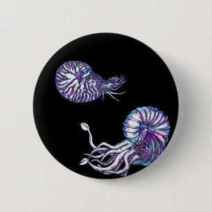 Badge Rond 5 Cm Créatures de la mer profonde cosmique