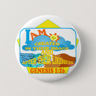 Badge Rond 5 Cm Créé dans son image Eng