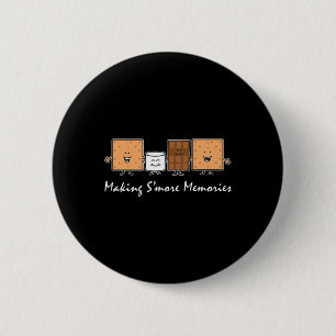 Badge Rond 5 Cm Créer des souvenirs de Smore Camping Feu de camp C
