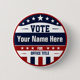 Badge Rond 5 Cm Créer un bouton politique d'élection personnalisé
