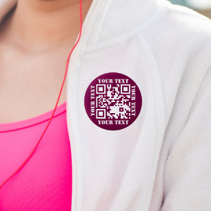 Badge Rond 5 Cm Créer un code QR de numérisation d'URL de site Web