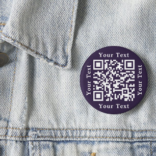 Badge Rond 5 Cm Créer un site Web violet ou Scannez-moi pour payer