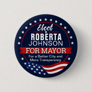 Badge Rond 5 Cm Créez un maire d'élection personnalisé