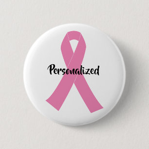Badge Rond 5 Cm Créez votre propre conscience rose personnalisée