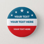 Badge Rond 5 Cm Créez votre propre élection<br><div class="desc">Créez votre propre bouton d'élection et soutenez votre candidat républicain ou démocrate pour l'élection 2020. Customisez et personnalisez le texte,  selon vos besoins.</div>