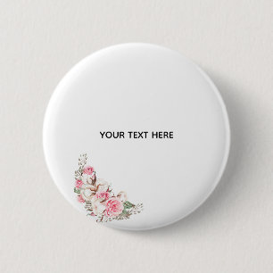 Badge Rond 5 Cm Créez Votre Propre Floral 