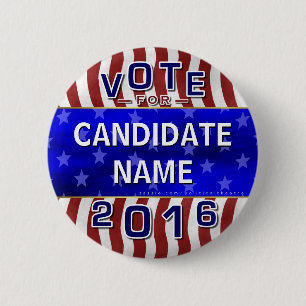 Badge Rond 5 Cm Créez votre propre nom de l'élection 2016
