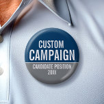 Badge Rond 5 Cm Créez votre propre véhicule de campagne - Grey & N<br><div class="desc">Ce design basique et minimal comprend un arrière - plan gris argent et bleu avec des polices classiques. Ce design traditionnel est parfait pour une campagne municipale ou un conseil scolaire local. Vous cherchez du matériel électoral que vous pouvez utiliser pour une élection locale? Ce design est facile à customiser....</div>