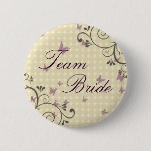 Badge Rond 5 Cm Crème de bouton de jeune mariée d'équipe de vig