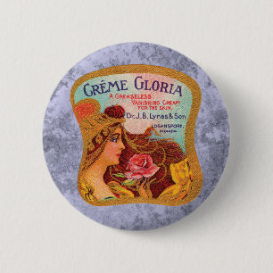 Badge Rond 5 Cm Crème de disparaition de peau de Gloria de crème