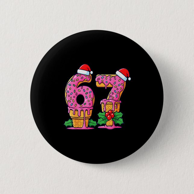 Badge Rond 5 Cm Crème Glacée Baseball Drip 67 Mode de Baseball 101 (Devant)