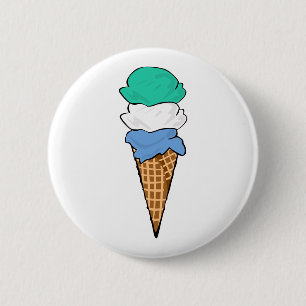 Badge Rond 5 Cm Crème glacée gay pride