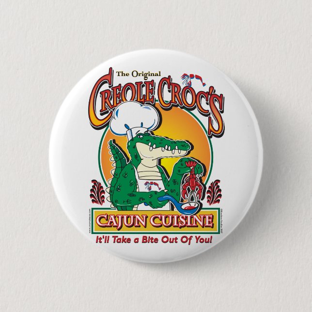BADGE ROND 5 CM CREOLE-CROC (Devant)