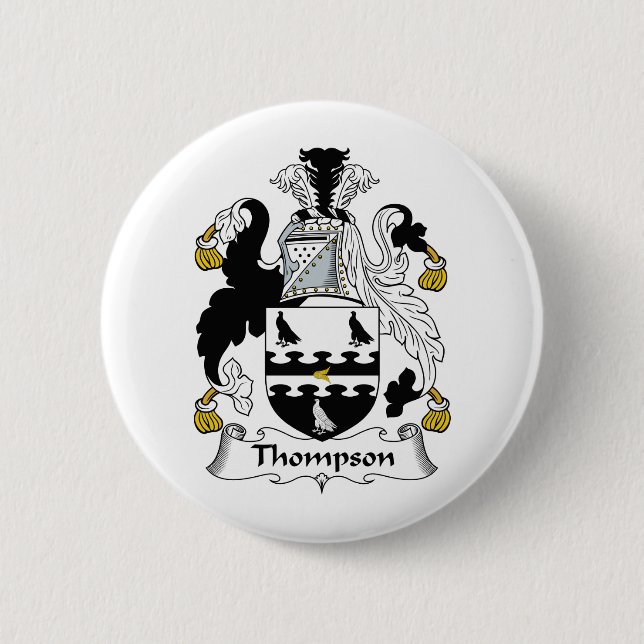 Badge Rond 5 Cm Crest de la famille Thompson (Devant)