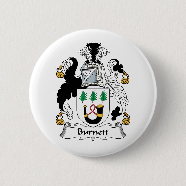 Badge Rond 5 Cm Crête de famille de Burnett (Devant)