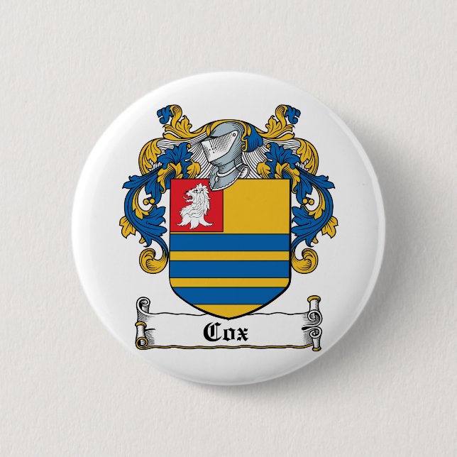 Badge Rond 5 Cm Crête de famille de Cox (Devant)
