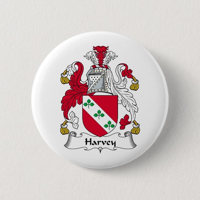 Badge Rond 5 Cm Crête de famille de Harvey (Devant)