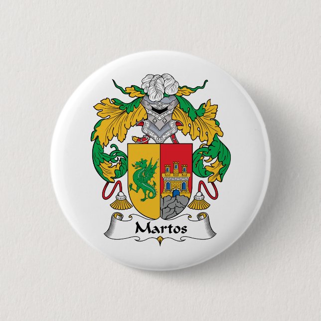 Badge Rond 5 Cm Crête de famille de Martos (Devant)