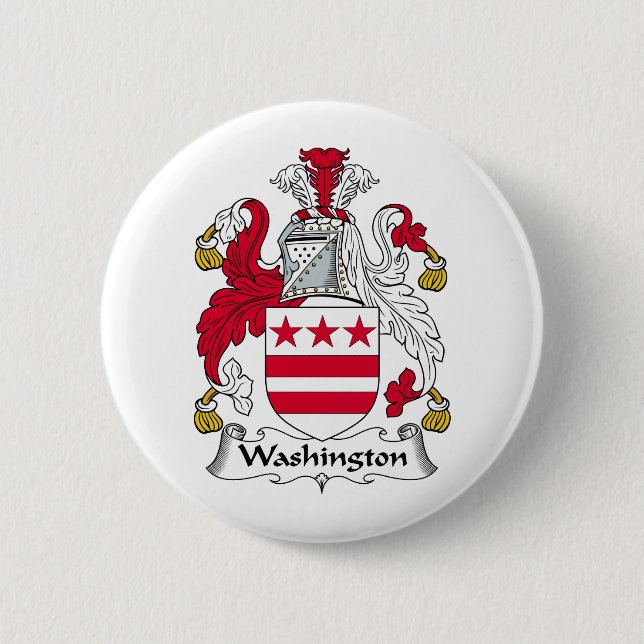 Badge Rond 5 Cm Crête de famille de Washington (Devant)