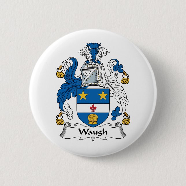 Badge Rond 5 Cm Crête de famille de Waugh (Devant)