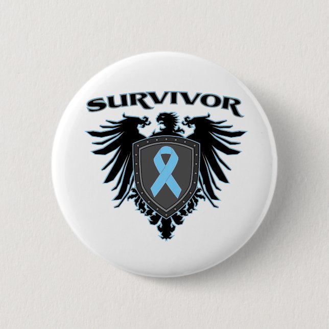 Badge Rond 5 Cm Crête de survivant pour des survivants de cancer (Devant)