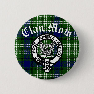 Badge Rond 5 Cm Crête et tartan du clan écossais Mow