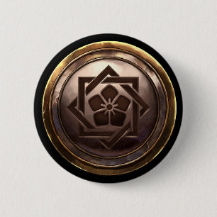 Badge Rond 5 Cm Crête japonaise (Kamon)