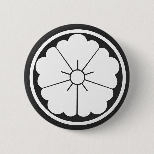 Badge Rond 5 Cm [Crêtes de famille] Fleurs