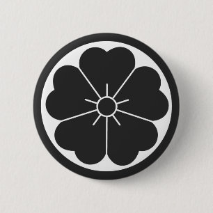 Badge Rond 5 Cm [Crêtes de famille] Fleurs
