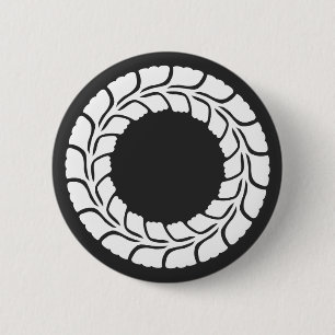 Badge Rond 5 Cm [Crêtes de famille] Fleurs