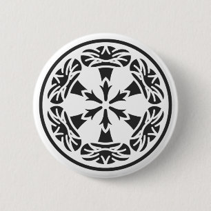 Badge Rond 5 Cm [Crêtes de famille] Fleurs