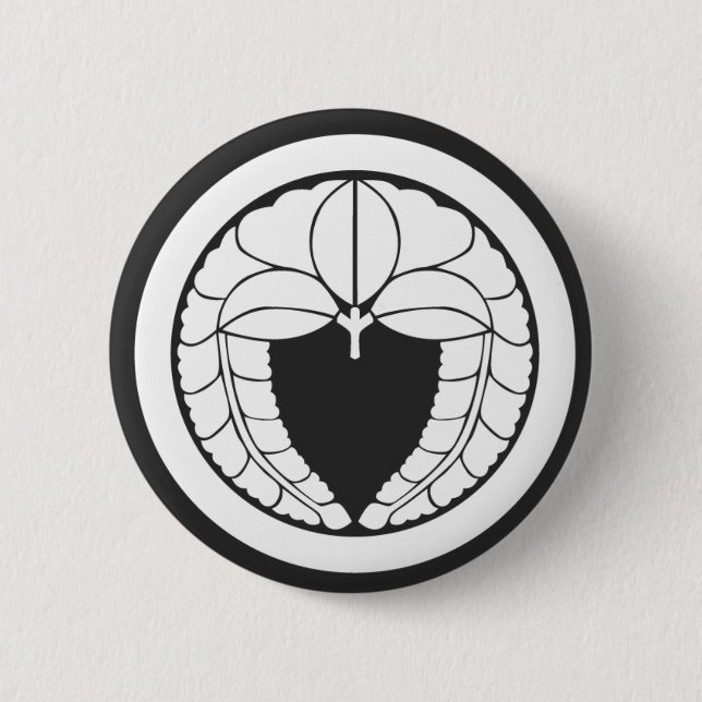 Badge Rond 5 Cm [Crêtes de famille] Fleurs (Devant)