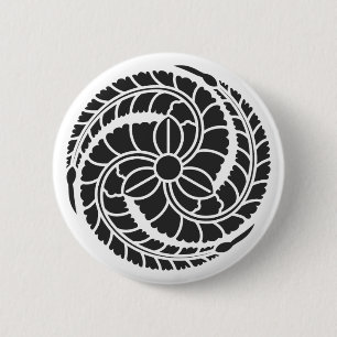 Badge Rond 5 Cm [Crêtes de famille] Fleurs