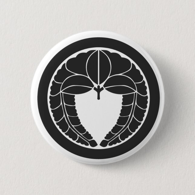 Badge Rond 5 Cm [Crêtes de famille] Fleurs (Devant)