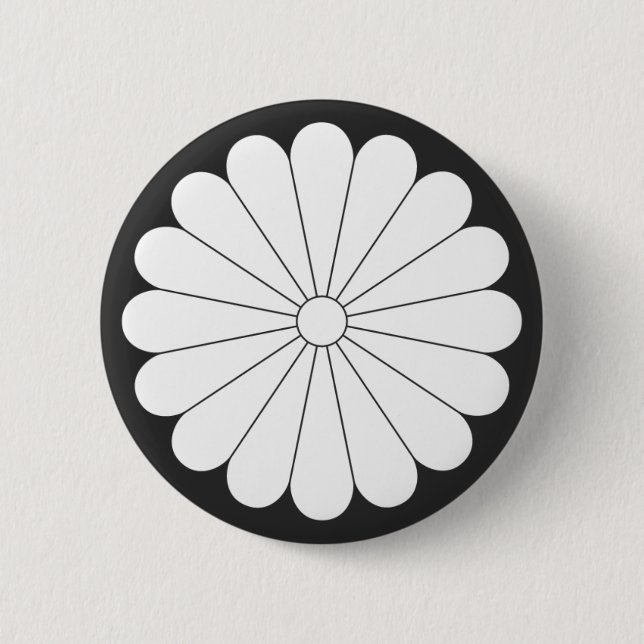 Badge Rond 5 Cm [Crêtes de famille] Fleurs (Devant)