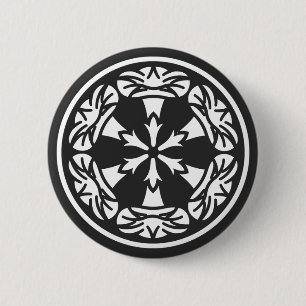Badge Rond 5 Cm [Crêtes de famille] Fleurs