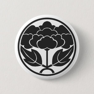 Badge Rond 5 Cm [Crêtes de famille] Fleurs