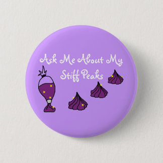 Badge Rond 5 Cm Crêtes raides sur le bouton solide