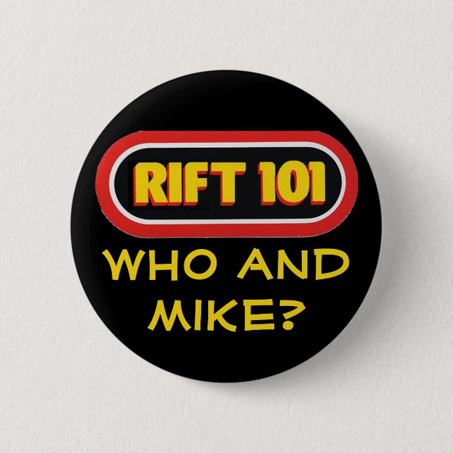 Badge Rond 5 Cm CREVASSE 101 - Qui et Mike ? (Devant)