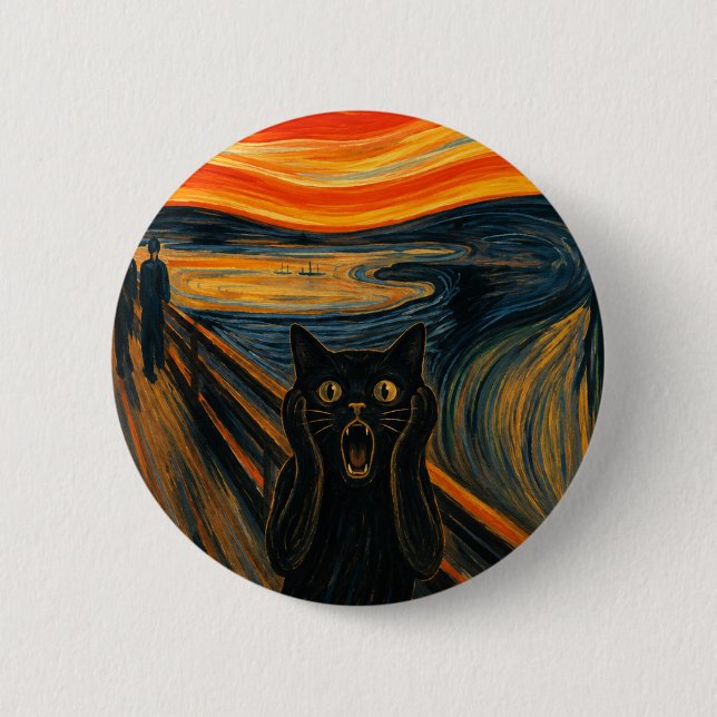 Badge Rond 5 Cm Cri de chat (Devant)
