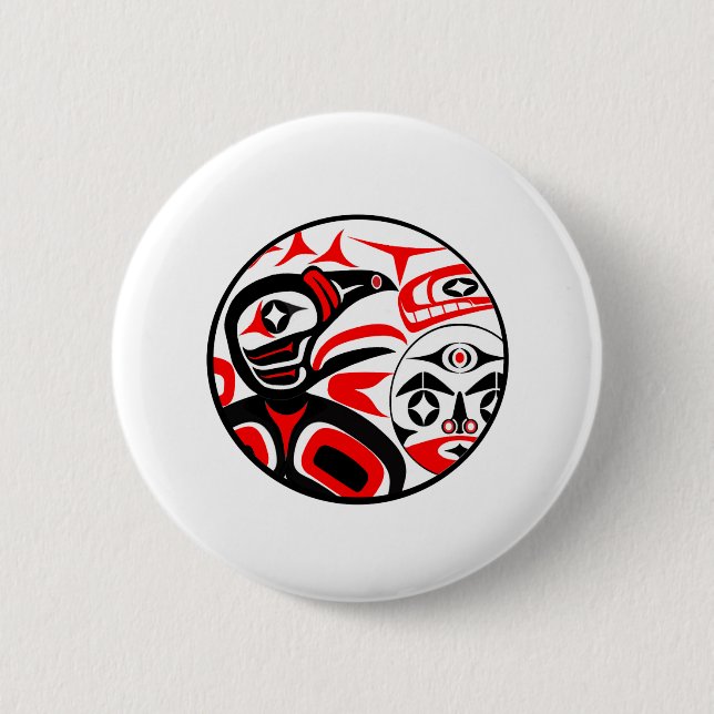 Badge Rond 5 Cm Cri de Ravens (Devant)