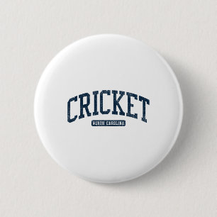 Badge Rond 5 Cm Cricket Caroline du Nord Nc Style Collège Universi