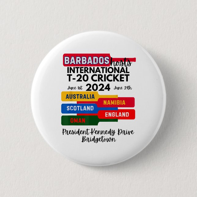 Badge Rond 5 Cm Cricket international T-20 Rdos  (Devant)