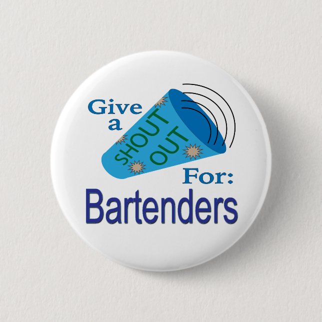 Badge Rond 5 Cm Criez pour les barmans (Devant)