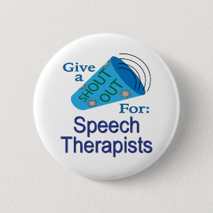 Badge Rond 5 Cm Criez pour les orthophonistes
