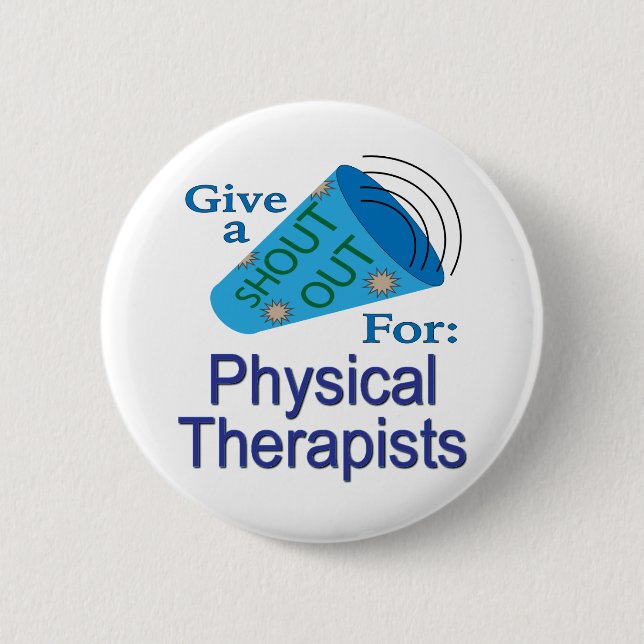 Badge Rond 5 Cm Criez pour les physiothérapeutes (Devant)