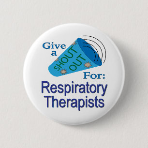 Badge Rond 5 Cm Criez pour les thérapeutes respiratoires